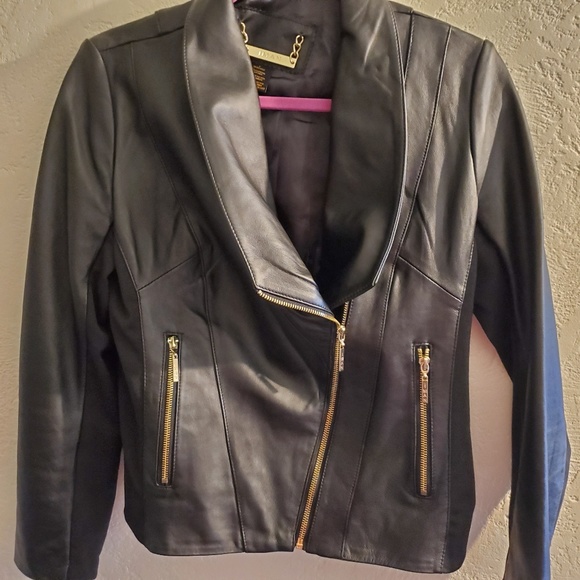 Lamb leather black jacket small - Picture 3 of 8